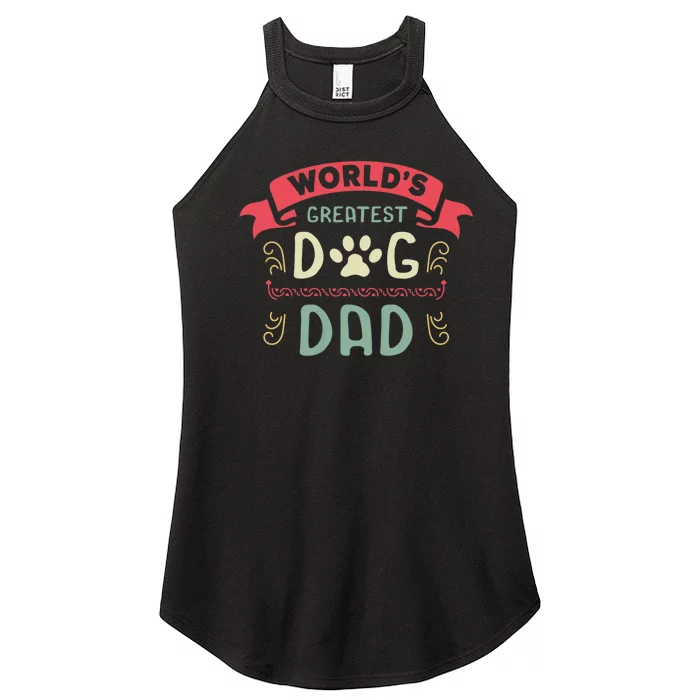 Dog Lover Fathers Day Women’s Perfect Tri Rocker Tank