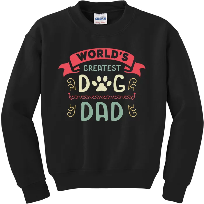 Dog Lover Fathers Day Kids Sweatshirt