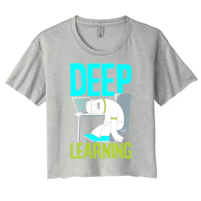 Deep Learning Funny Artificial Intelligence Machine Learning Gift Women's Crop Top Tee