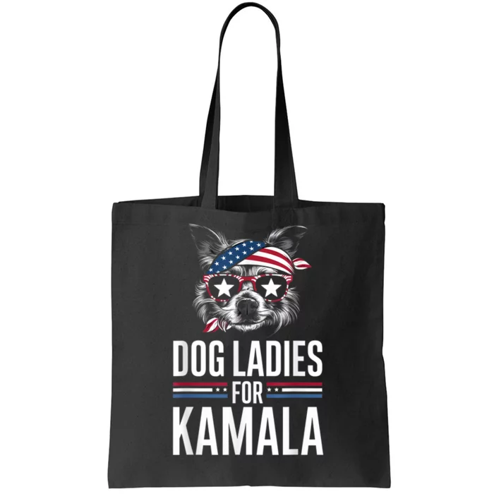 Dog Ladies For Kamala Funny Dog 2024 President Kamala Harris Tote Bag