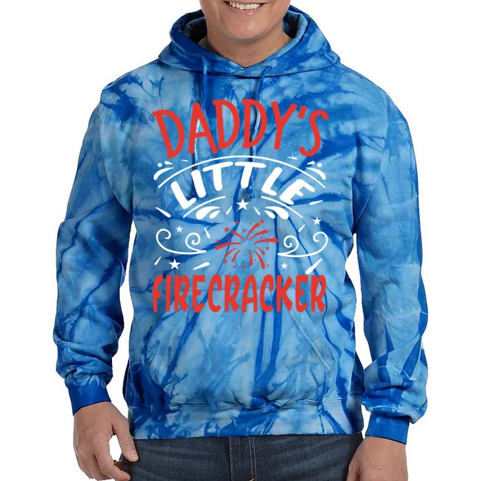 Daddys Little Firecracker Gift Tie Dye Hoodie