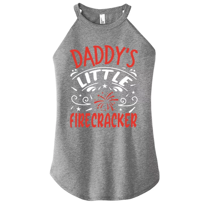 Daddys Little Firecracker Gift Women’s Perfect Tri Rocker Tank