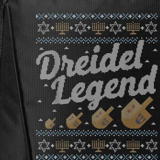 Dreidel Legend Funny Ugly Hanukkah Sweater Gifts City Backpack