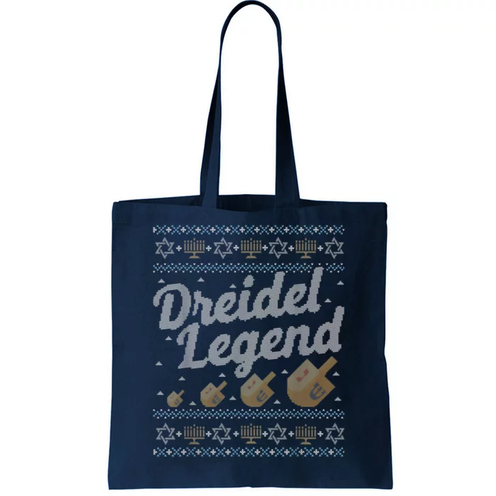 Dreidel Legend Funny Ugly Hanukkah Sweater Gifts Tote Bag