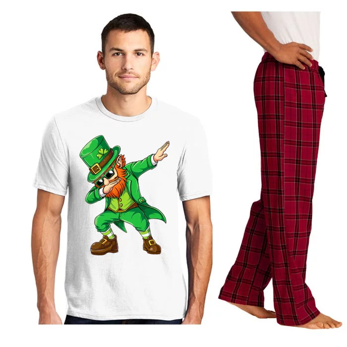 Dabbing Leprechaun Funny Gift St Patricks Day Pajama Set