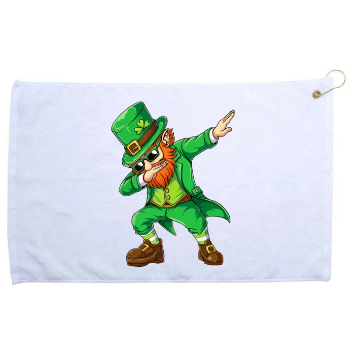 Dabbing Leprechaun Funny Gift St Patricks Day Grommeted Golf Towel