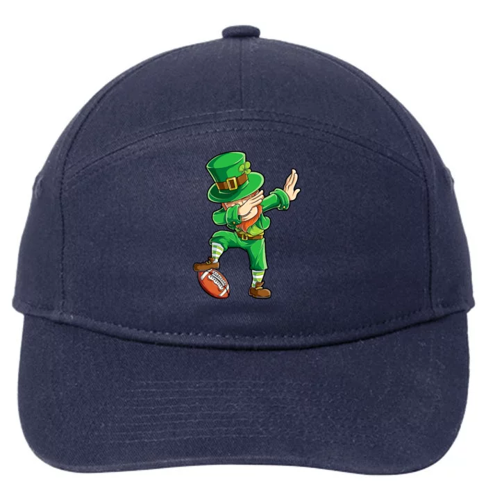 Dabbing Leprechaun Football St Patricks Day Sports Gift 7-Panel Snapback Hat