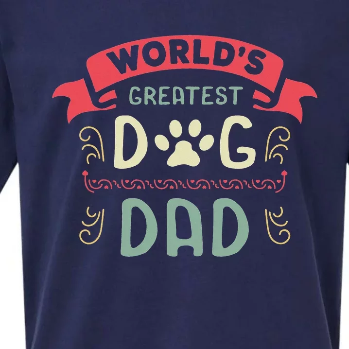 Dog Lover Fathers Day Paw Love Bark Puppy Breeder Sueded Cloud Jersey T-Shirt