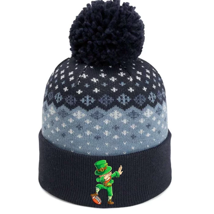 Dabbing Leprechaun Football St Patricks Day Sports The Baniff Cuffed Pom Beanie