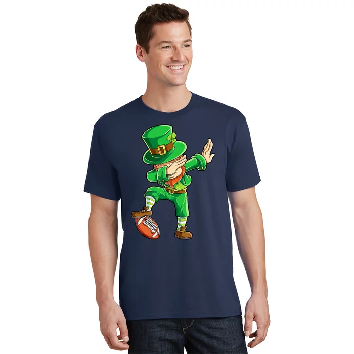 Dabbing Leprechaun Football St Patricks Day Sports T-Shirt