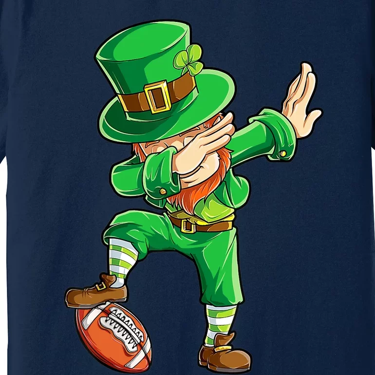 Dabbing Leprechaun Football St Patricks Day Sports Premium T-Shirt