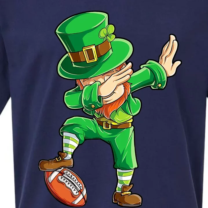 Dabbing Leprechaun Football St Patricks Day Sports Sueded Cloud Jersey T-Shirt