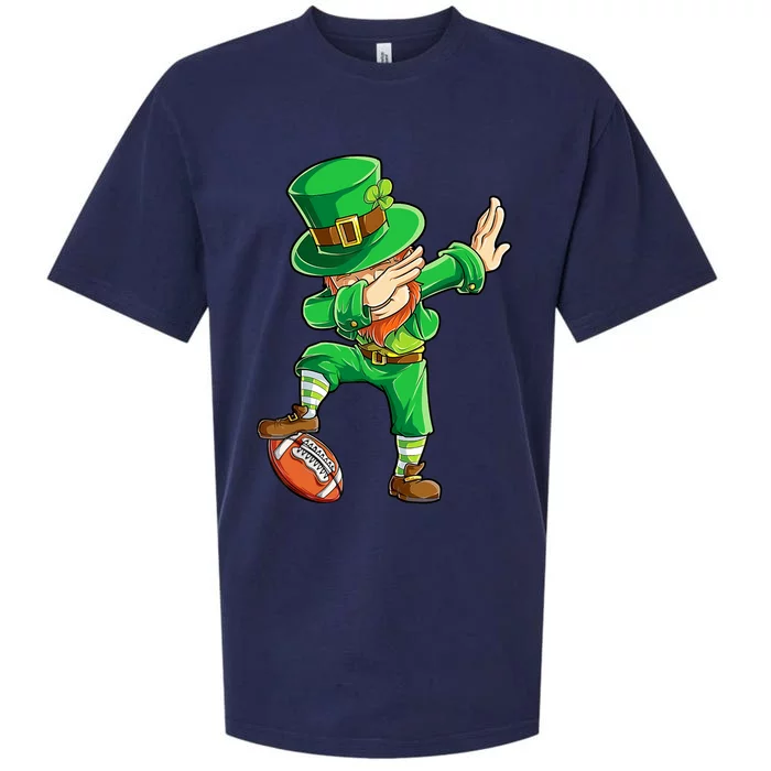 Dabbing Leprechaun Football St Patricks Day Sports Sueded Cloud Jersey T-Shirt