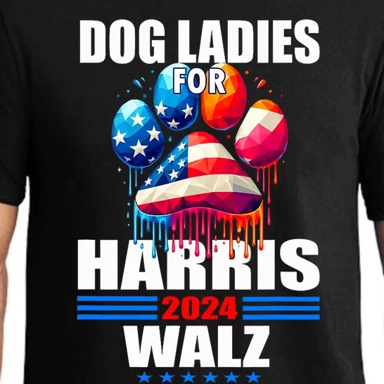 Dog Ladies For Harris Walz 2024 Pajama Set