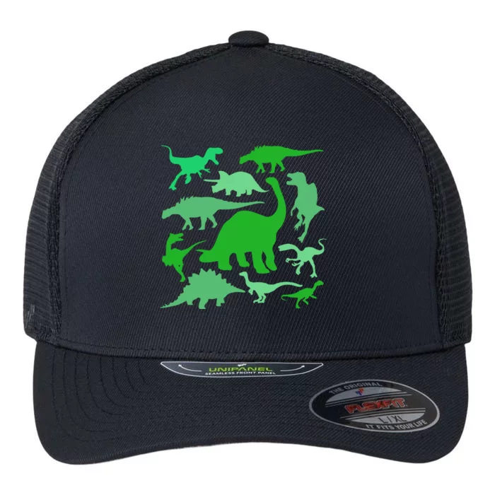 Dinosaur Lover Gift Flexfit Unipanel Trucker Cap