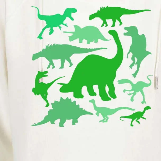 Dinosaur Lover Gift Womens Funnel Neck Pullover Hood