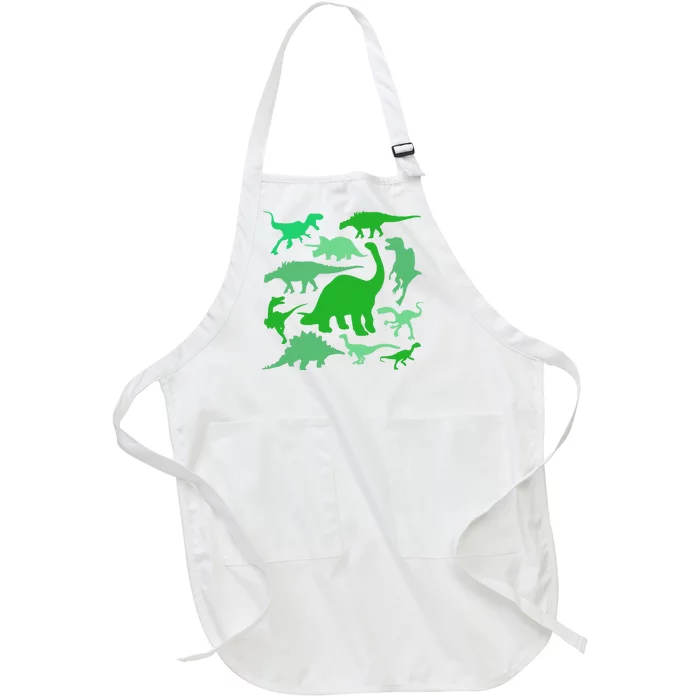 Dinosaur Lover Gift Full-Length Apron With Pocket