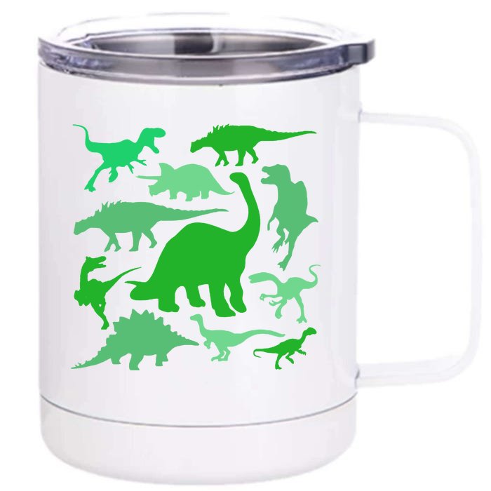 Dinosaur Lover Gift Front & Back 12oz Stainless Steel Tumbler Cup