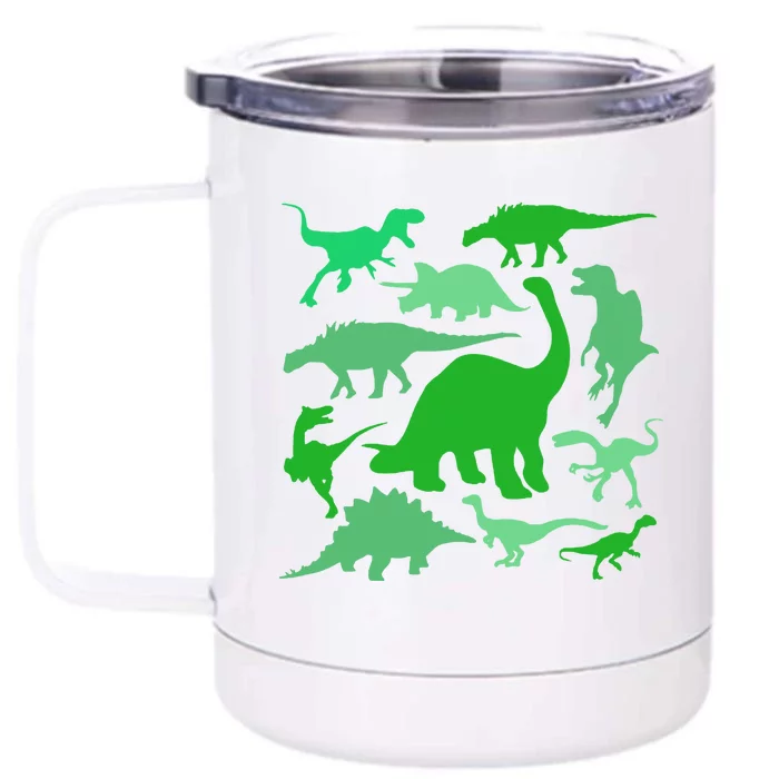 Dinosaur Lover Gift Front & Back 12oz Stainless Steel Tumbler Cup