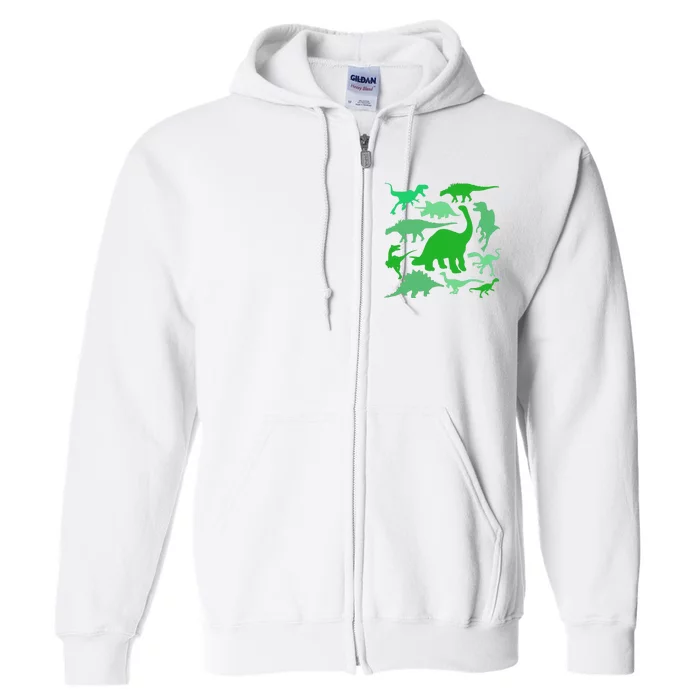 Dinosaur Lover Gift Full Zip Hoodie