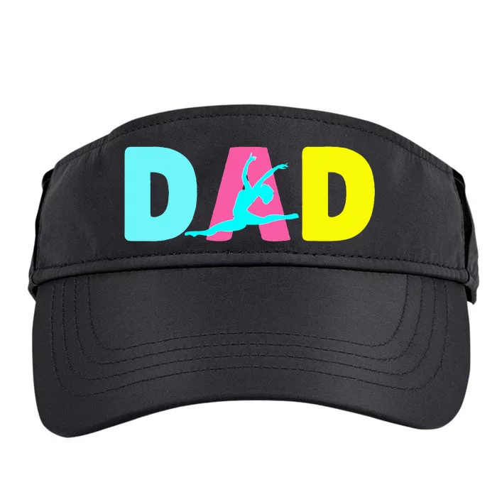 Dad Little Gymnast Girl Birthday Gymnastics Themed Party Adult Drive Performance Visor