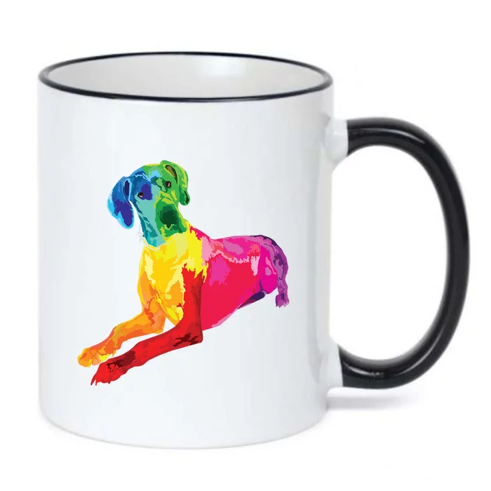 Dog Lover Gifts Great Dane For Women Colorful Great Dane Men Black Color Changing Mug