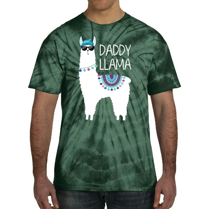 Daddy Llama Gift For Men Papa Tie-Dye T-Shirt