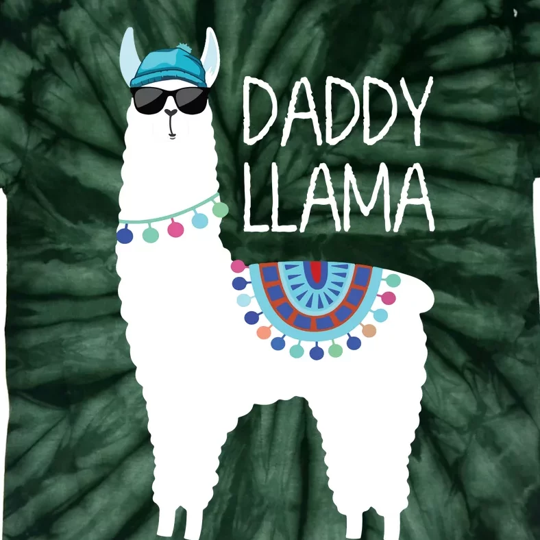 Daddy Llama Gift For Men Papa Tie-Dye T-Shirt