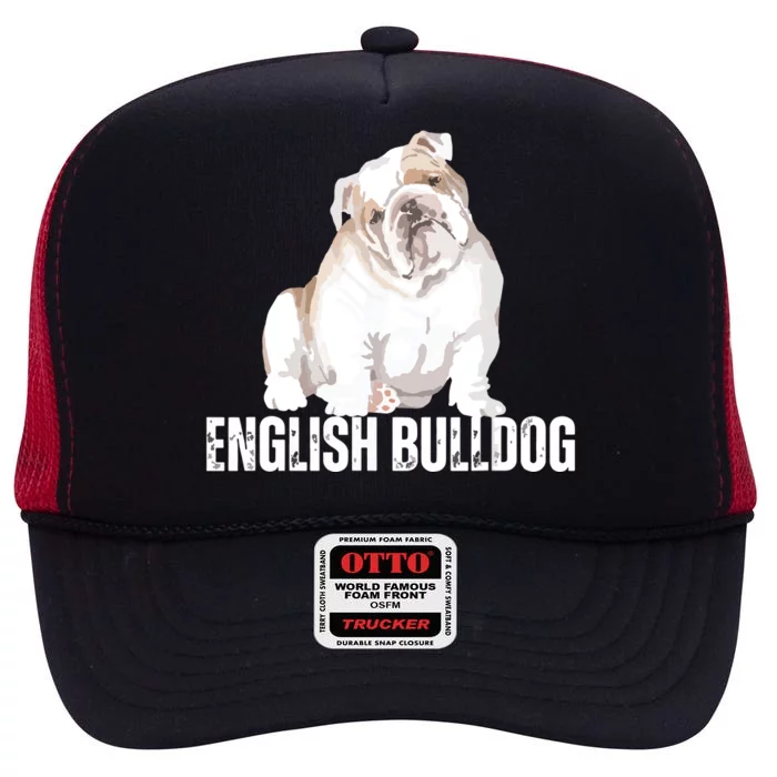 Dog Lover Gifts Bulldog Womens English Bulldog Men High Crown Mesh Trucker Hat