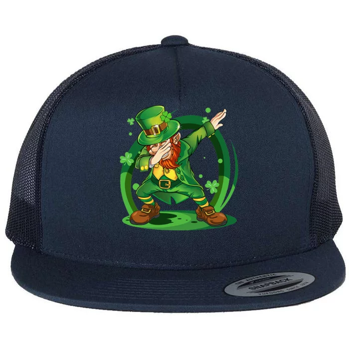 Dabbing Leprechaun Gold Happy St.Patrick's Day Flat Bill Trucker Hat