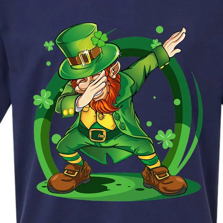 Dabbing Leprechaun Gold Happy St.Patrick's Day Sueded Cloud Jersey T-Shirt