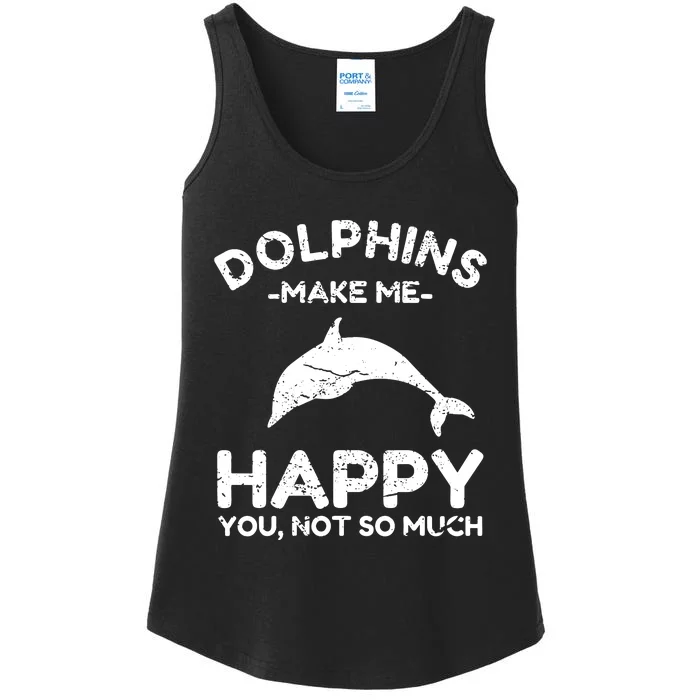 Dolphin Lover Gifts Funny Dolphin Ladies Essential Tank