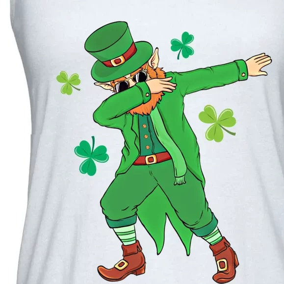 Dabbing Leprechaun Gift Funny St Paddys Day Gift Ladies Essential Flowy Tank