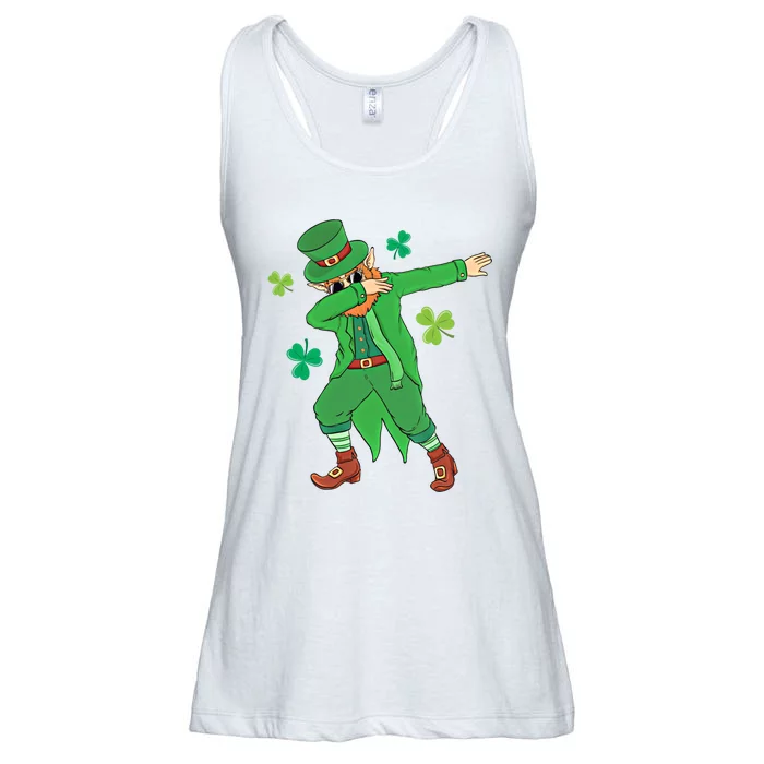 Dabbing Leprechaun Gift Funny St Paddys Day Gift Ladies Essential Flowy Tank