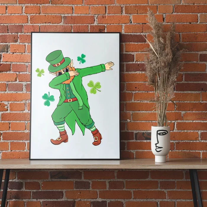 Dabbing Leprechaun Gift Funny St Paddys Day Gift Poster