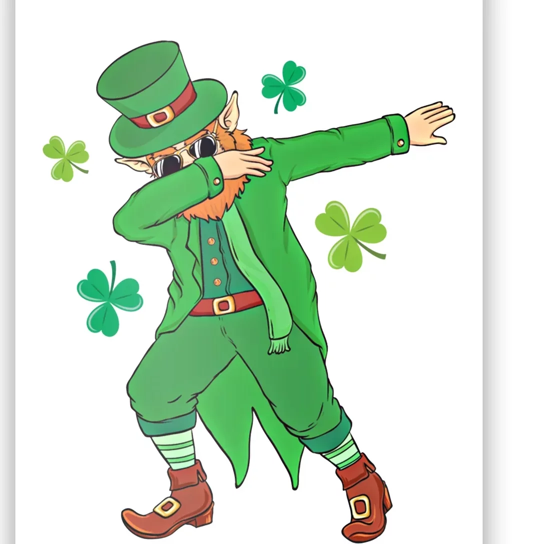 Dabbing Leprechaun Gift Funny St Paddys Day Gift Poster