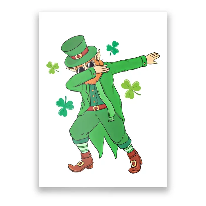 Dabbing Leprechaun Gift Funny St Paddys Day Gift Poster