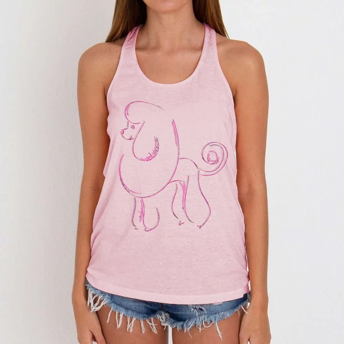 Dog Lover Gifts Poodle Women Cool Poodle Dog Men Women's Knotted Racerback Tank