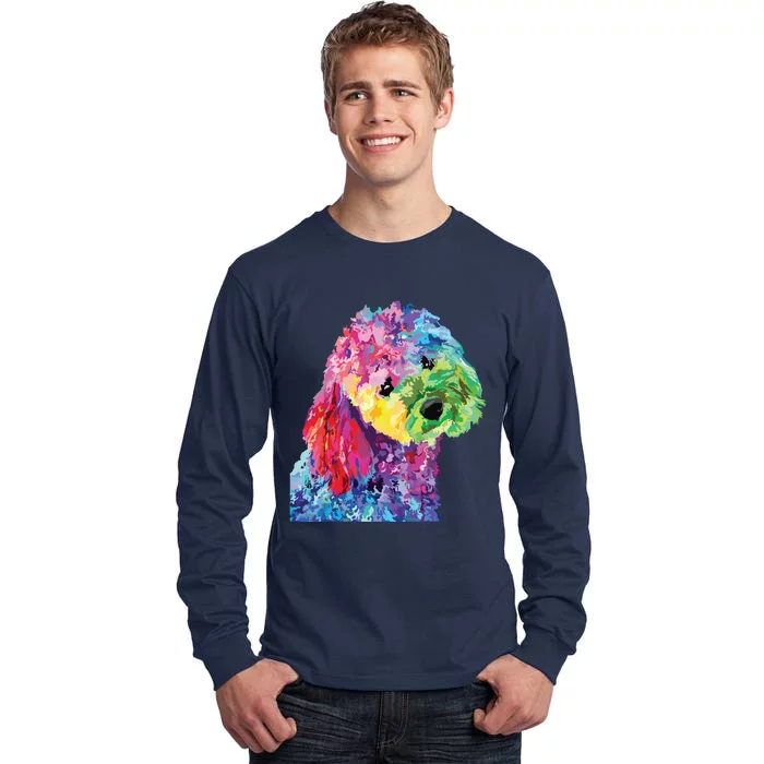 Dog Lover Gifts Women Colorful Cool Poodle Men Tall Long Sleeve T-Shirt