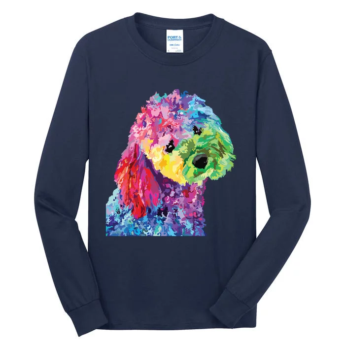 Dog Lover Gifts Women Colorful Cool Poodle Men Tall Long Sleeve T-Shirt