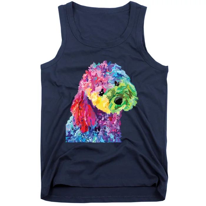 Dog Lover Gifts Women Colorful Cool Poodle Men Tank Top