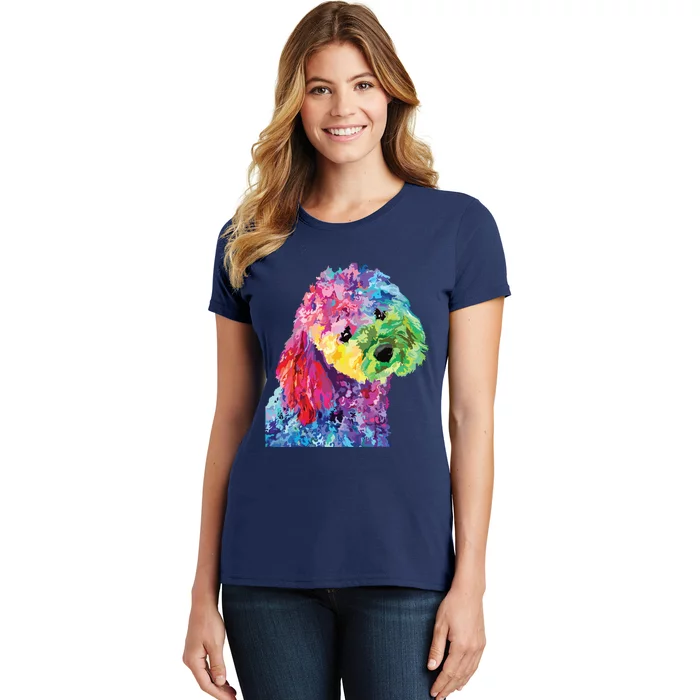 Dog Lover Gifts Women Colorful Cool Poodle Men Women's T-Shirt