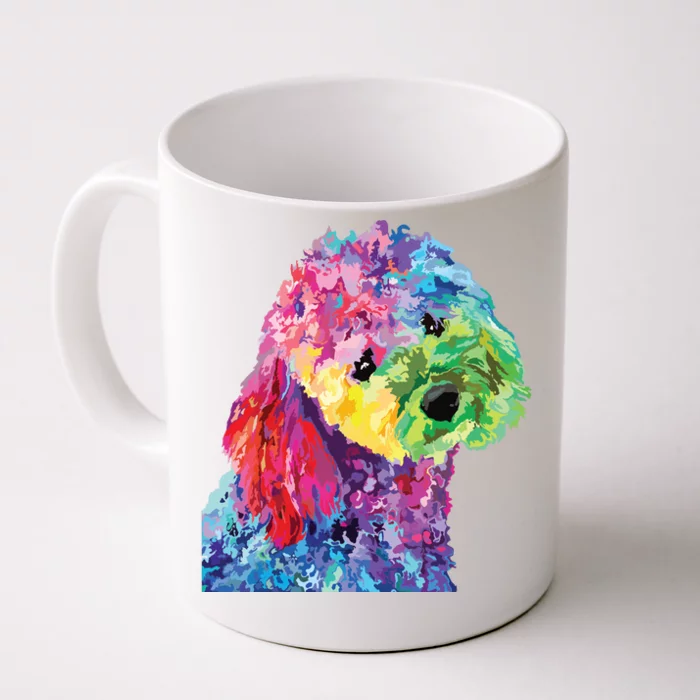 Dog Lover Gifts Women Colorful Cool Poodle Men Front & Back Coffee Mug