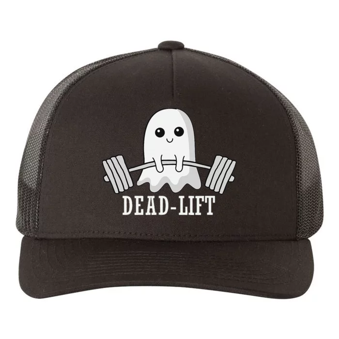 Dead Lift Ghost Halloween Ghost Gym Weightlifting Fitness Yupoong Adult 5-Panel Trucker Hat