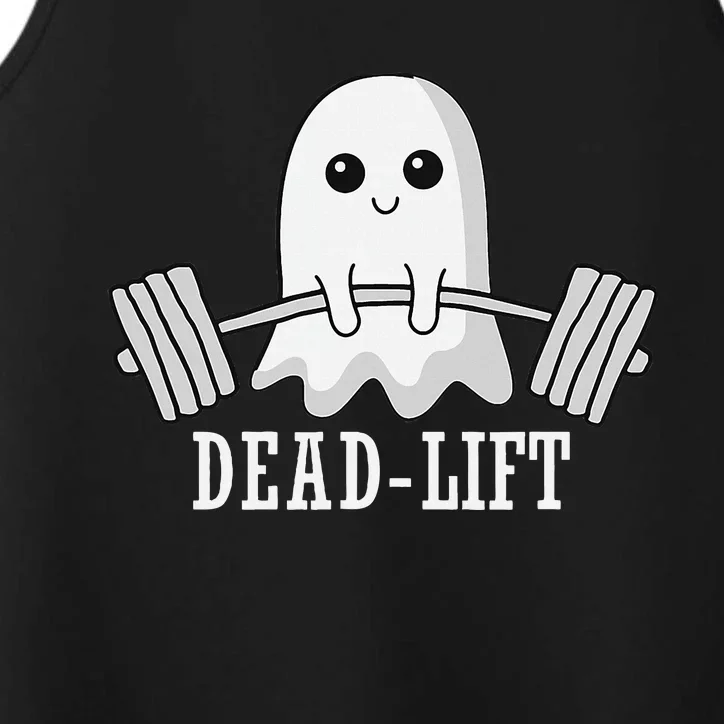 Dead Lift Ghost Halloween Ghost Gym Weightlifting Fitness Performance Tank