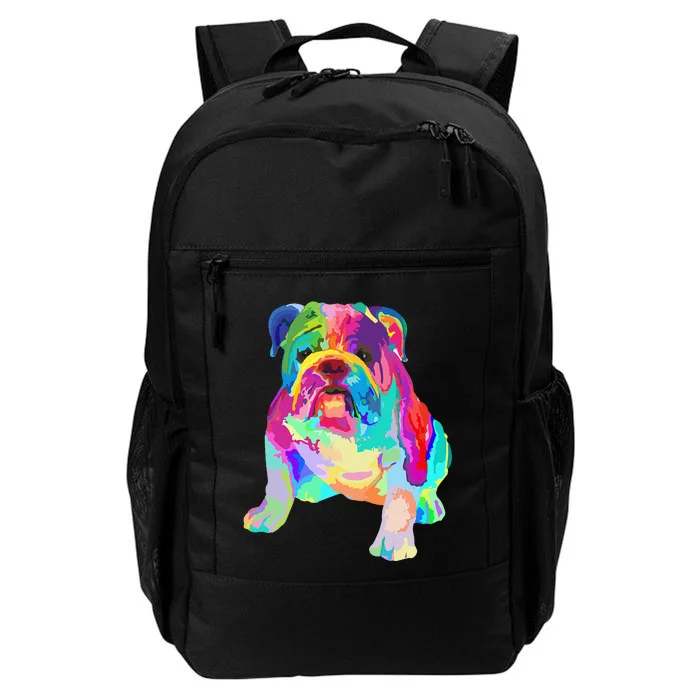 Dog Lover Gifts Wo Colorful Cool English Bulldog Daily Commute Backpack