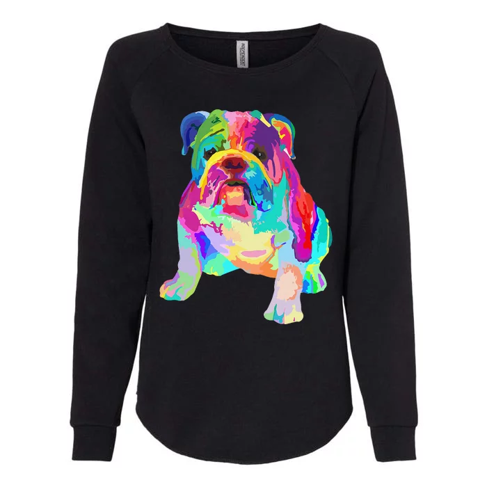 Dog Lover Gifts Wo Colorful Cool English Bulldog Womens California Wash Sweatshirt