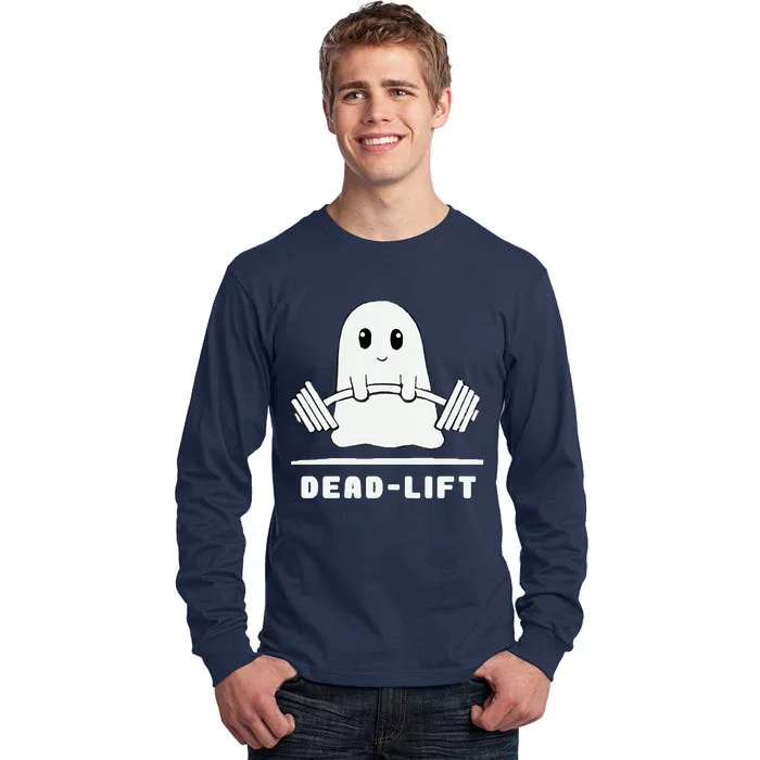 Dead Lift Ghost Halloween Funny Ghost Gym Tall Long Sleeve T-Shirt