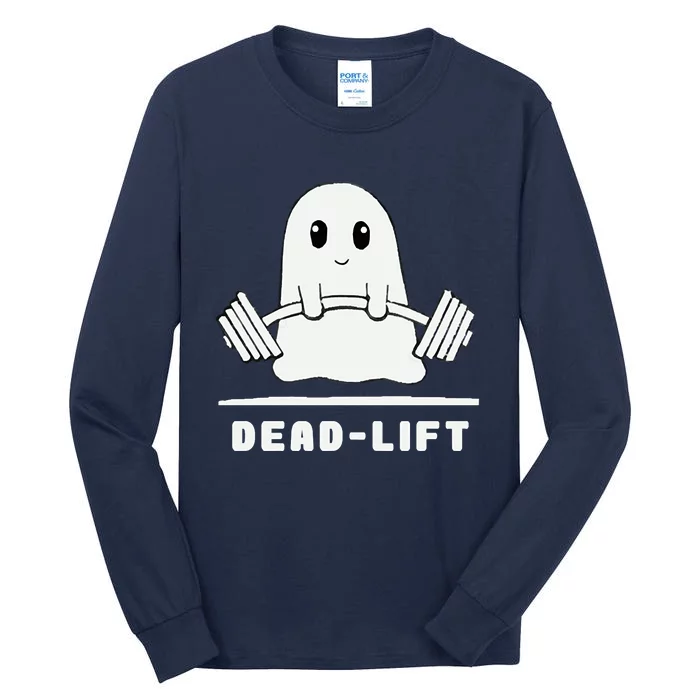 Dead Lift Ghost Halloween Funny Ghost Gym Tall Long Sleeve T-Shirt