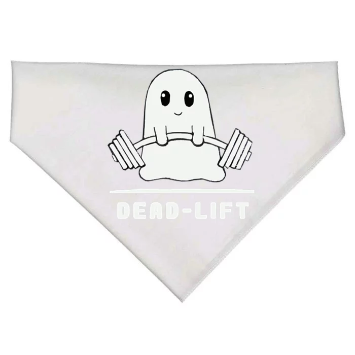 Dead Lift Ghost Halloween Funny Ghost Gym USA-Made Doggie Bandana